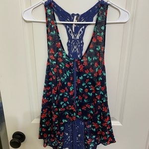 Free People Floral Tank